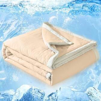 Pilotă răcoritoare King pentru dormitoare fierbinți, 100% poliester, ușoară, pentru toate anotimpurile, lenjerie de pat albastru gheață, lavabilă la mașină, pentru transpirații nocturne și somn respirabil, cearșafuri răcoritoare, soluție pentru somn de vară, design contemporan, material care absoarbe umezeala, dormitoare de vară