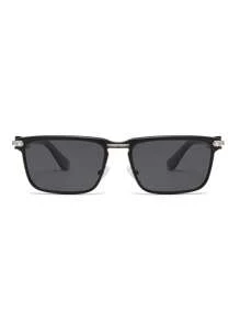 1 Pair Unisex Metal Zinc Alloy Retro Solid Color Casual Rectangular Sports Fishing Decorative Fashionable Glasses, Suitable For Daily Use