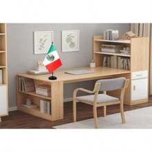 TLL  12 Pack Mexico Desk Flags Set Mexican Small Mini Table Office Miniature Desktop Flag Home Office DecorationTLL