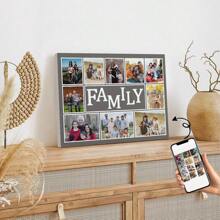 1 Customized Photo Collage Poster Decoration Calligraphy And Painting, Personalized Wall Painting, Upload Your Family Photos/Couples/Music/Parents/Young People Photos, Etc., Modern And Simple Home Decoration, Home Wall Decoration