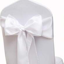 20pcs Satin Chair Sash Bows, 7" X 108", Universal Chair Covers Suitable For Weddings, Engagements, Parties, Banquets, Birthdays, Baby Showers, Christmas, Thanksgiving, Graduations And Other Celebrations. Ideal For Wedding Receptions, Banquets, Parties, Birthday Celebrations, Baby Showers, Graduation Ceremonies, Event Decorations