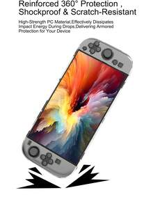 1pc 2 Console Protective Case + 2pcs Detachable Controller Grip Covers + 4pcs Joystick Caps Set, Enhances Grip - Multicolor - View 2