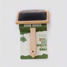 Pet Brush, Dog Grooming Wooden Pin Comb, Dog Brush, Cat Shedding Brush, Cat Grooming Brush - Multicolor - View 10