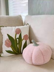 Thanksgiving Pumpkin Throw, Fluffy Stuffed 3D Pumpkin Pillow Plush, For Halloween, Thanksgiving, Home Decor, Sofa Decor, Party Decor, Pink Halloween Decor (Pink,11Inch)