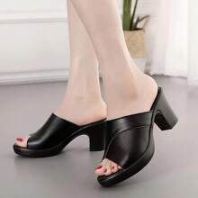 Sandalias de tacón para mujer - Negro - Ver 2