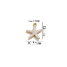 20pcs Stainless Steel Fashion Colorful Cake Seahorse Star Crab Small Pendant Tail Chain Pendant DIY Necklace Bracelet Jewelry Accessories Making