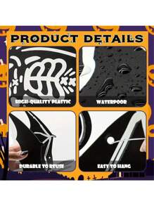 10/5 件万圣节蝙蝠挂饰，夜光蝙蝠饰品，万圣节恐怖派对花环装饰，需要先吸收光线，然后暴露在光线或阳光下，适用于万圣节派对装饰、家居装饰 - 彩色 - 查看 11