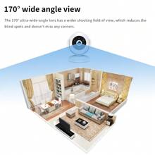 MERAIJIN Mini Camera Wireless Indoor Magnetic, 170Â° Wide Angle Motion Detection IR Night Vision Quad Screen Surveillance Magnetic Bracket Suitable For Pet/Baby/Nanny Monito