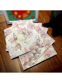 40张紫色蝴蝶图案餐巾纸，一次性双层印花纸巾，适用于用餐、烘焙、节日派对、婚礼装饰、主题派对、生日派对等场合。