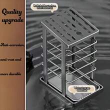 1pc Multipurpose Kitchen Knife Holder, Organizer & Drainer Set - Multicolor - View 8