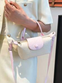 Mini Women Handbag Dumpling Shape Crossbody Bag Casual Tote Shoulder Bag No Punch Messenger Bag, Fashionable