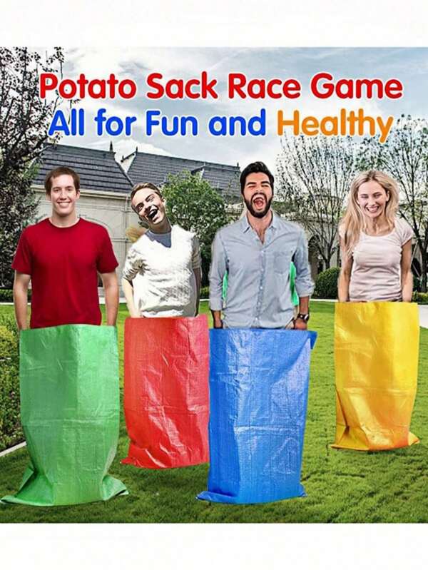 4 Stücke Weihnachtsdekoration, Kartoffelsack Renntasche für Outdoor, Hinterhof, Feldtag, Springsäcke für Karneval, Geburtstagsfeste