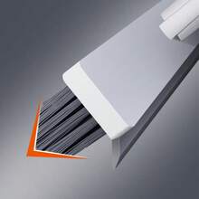 1 pieza Cepillo de piso 2 en 1, cepillo para grietas de mango largo, cepillo de limpieza con cerdas duras mejorado con raspador, rotación de 120°, adecuado para limpiar baño, vidrio, patio, cocina, artículo esencial para volver a la escuela - Multicolor - Ver 5