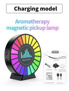 1pc RGB Sound Activated Rhythm Lamp, Car Atmosphere Lamp, Multicolor Music Sync Decorative Lamp With Multiple Modes, Desktop Sound Sensor LED Light, For Gaming, Party - Đèn đón - Xem 15