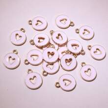 20 peças 15x12mm esmalte dupla face coração vazado pingente faça você mesmo acessórios para fazer joias pulseira brincos colar