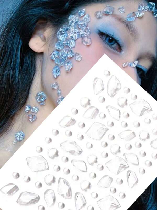 Plastic Diamond Acrylic Ice Cubes Rock Filler, For Facial Decor, Floral Vase Fillers, Centerpiece Table Scatters For Wedding Party, Hair Accessories