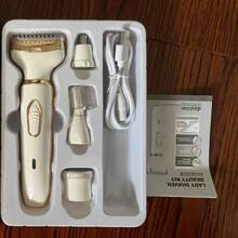 四合一女士电动剃须刀，面部脱毛器/眉毛修剪器，私密部位剃毛器/比基尼线修剪器，便携式女士剃须刀，尺寸小巧，电池续航时间长，让您拥有光滑柔嫩的肌肤，迎接即将到来的夏天。 - 彩色 - 查看 14