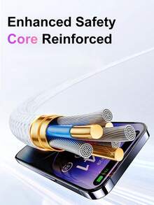 USB-C 编织充电线 (1米) Apple 正品充电线 Apple 手机原装充电线 - 白色 - 查看 3