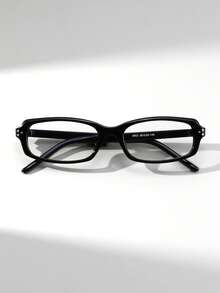 1 副女士矩形小框个性化复古简约高端时尚无度数眼镜，适合日常服装配饰 - 無色 - 查看 5