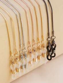 1pc Metal Snake Bone Chain Eyeglasses Cord, Fashionable Sunglasses Halter Chain, Suitable For Daily Use - A - View 2