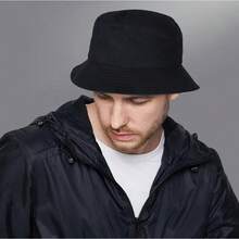 Unisex Reversible Bucket Hat For Beach And Fishing - Black White - View 6