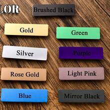 Insignia personalizada con nombre, etiqueta de identificación de personal con pin, diseña tu insignia personalizada, insignia plana personalizada para el trabajo, etiqueta con nombre de oficina para empleados, etiquetas comerciales - Multicolor - Ver 2