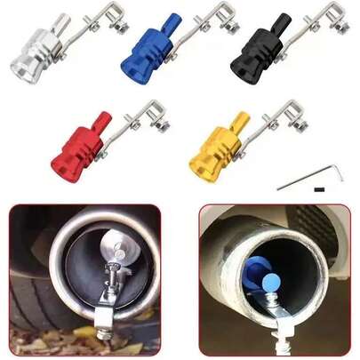 Máy tạo âm thanh ống xả Turbo Whistle, Bộ tăng áp Turbo, Bộ khuếch đại âm thanh ống xả ô tô, Van giảm áp ống xả bằng nhôm, Phụ tùng ô tô đa năng, Phù hợp cho ô tô và xe máy
