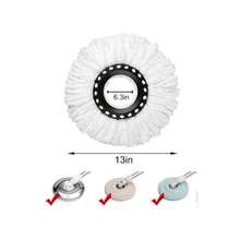 8 Packs Spin Mop Replacement Head, Microfiber Mop Head, Easy Cleaning Round Shape Standard Size For Home Cleaning - White - View 5