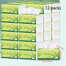 5 Paquetes/8 Paquetes/10 Paquetes de Pañuelos Faciales Ultrasaves de 4 Capas - Suaves, Gruesos, Absorbentes, Aptos para Piel Sensible - Sin Tinte, Ideales para el Hogar, Oficina, Hotel, Food Truck y Viajes, Artículo Esencial para el Hogar | Textura Suave | Calidad Absorbente, Pañuelos Faciales
