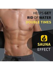 Waist Trimmer Sweat Waist Trainer For Women And Men Waist Sweat Enhancing Belt Band Belly Stomach Wrap Sauna Effect Tummy Control - Black - View 4