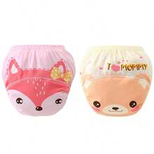 4pcs Baby/Toddler Reusable Potty Training Pants, Absorbent Underwear, Cloth Diapers, Suitable For Boys And Girls, Kids Training Pants, Potty Training Seat, Children's Underwear Gift - Multicolor - View 64