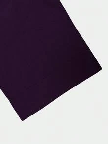 2pcs/Set Men's New Dashiki Short Sleeve Shirt And Drawstring Pants Set, Black, Spring/Summer, African Style Casual Outfit For Street, Party, Wedding, Business, Daily Wear, Cultural Events, Traditional Ceremonies - Purple - View 9