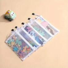9pcs/Set A6/A5/A4 High Capacity Mesh File Organizer Bags - Transparent Pencil Case With Breathable Nylon Zipper Closure, Color Coded Storage Pouches, Suitable For Office, Travel And Home Organization, Durable Desktop Paper Storage Solution,Pencil Pouch,School Bag,School Supplies,Back To School