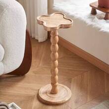 新款现代圆形木质边桌 - 多功能迷你桌适用于各种空间,可移动家具,实木腿,现代装饰风格,适用于客厅、卧室、角落、办公室、吧台、家居装饰、礼品、咖啡角桌(天然材料) - 彩色 - 查看 4