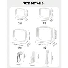New Clear Bogg Beach Makeup Bag With Phone Holder And 3 Pack Insert Hooks For Bogg Bags Travel Cosmetic Accessory Storage Pouches Clear Material Organized Divider Compatible Pouches For Easy Travel Use - 7PcsTrắng - Xem 5