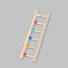 Accesorios para jaula de loro Escalera de madera maciza para juguetes de aves, juguetes para loros, escalera para trepar para loros