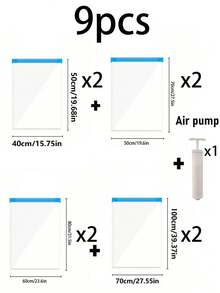 10/1pc Vacuum-Sealed Bags, Travel Accessories, Vacuum Bags, Travel Essentials, Vacuum Storage Bags, Travel Essentials, Storage Bags, Cruise Essentials, Organization And Storage, Bedroom - Multicolor - View 3