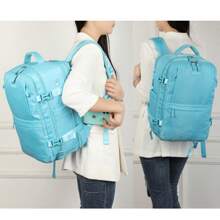 Ryanair Expandable Cabin Backpack (40x25x20-25cm - 20L-25L) - With Shoe Bag - Multifunctional - Expandable Waterproof Casual Daypack Fits 15" Laptop - Army Green/Blue/Purple/Black/Pink/Khaki/Beige