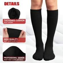 3 Pares de Meias Grossas e Quentes até o Joelho para Mulheres - Meias Térmicas para Caminhada, Trabalho, Inverno, Presentes