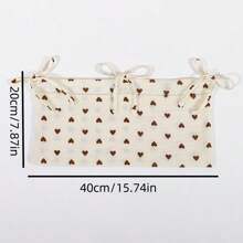 1 Stück Cartoon Aufbewahrungstasche, Hängende Organizer mit 2 Taschen für Bettkopfseite, Wickeltücher Windeln Hängetasche mit Mehrfachfunktion für Baby Kinderbett & Spielsachen