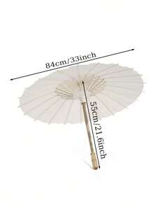 Abanico de papel blanco con forma de corazón - Parasol de estilo chino japonés para pintura DIY, boda, ducha nupcial, fotografía, decoración de fiesta