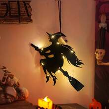 1 件万圣节门标志万圣节装饰灯，万圣节窗户灯万圣节门挂，万圣节万圣节蜘蛛标志南瓜鬼女巫黑猫蝙蝠墙饰万圣节装饰灯家居装饰派对装饰万圣节装饰房间装饰万圣节花园装饰礼物仙女
