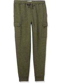 Essentials Men's Cargo Fleece Jogger Sweatpant - Azul y blanco - Ver 7