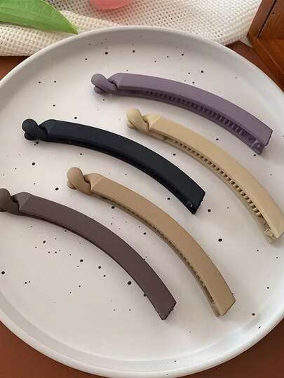 5/1/ 大号新款磨砂香蕉夹马尾夹法式简约优雅情人节万圣节高骷髅发夹扭发夹，适合洗脸化妆、旅行购物、日常佩戴，非常优雅漂亮。