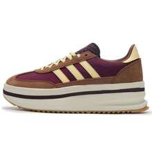 Adidas 女士休闲 SL 72 STACK W 鞋，舒适轻便的运动休闲鞋，适合日常通勤，型号：JQ6420 - 醬紫/黃色/軟棕 - 查看 1