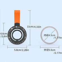 超薄旋转支架，具有强力双面吸力、粘性背衬和橙色握环，方便操作，时尚手机壳 | 金属环配件兼容 、Android 手机，生日、家人、朋友手机环支架、手机握把、手机配件的礼物