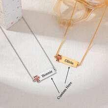 定制不锈钢项链，个性化名字，适合作为婚礼、情人节、母亲节礼物
