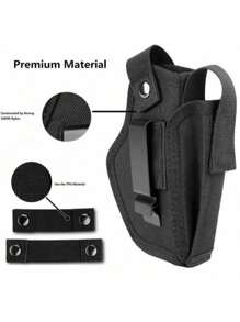 1 universelle Pistolenholster mit Magazintasche, verdeckter Tragegurt innen oder außen, Holster für links- und rechtshändige Pistolen, Schwarz für Damen/Herren