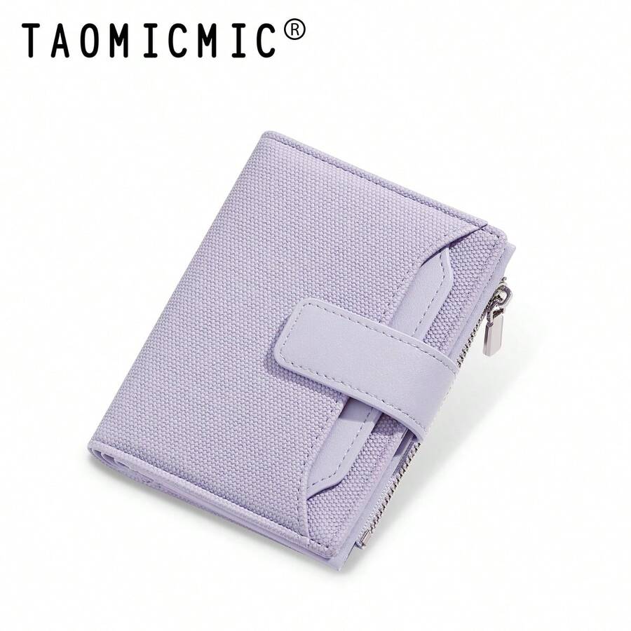 Small Wallet For Women Bifold RFID Blocking Card Holder Leather Wallets With Zipper Coin Pocket