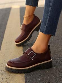 Mocassins polyvalents de mode pour femmes avec plateforme et semelle épaisse